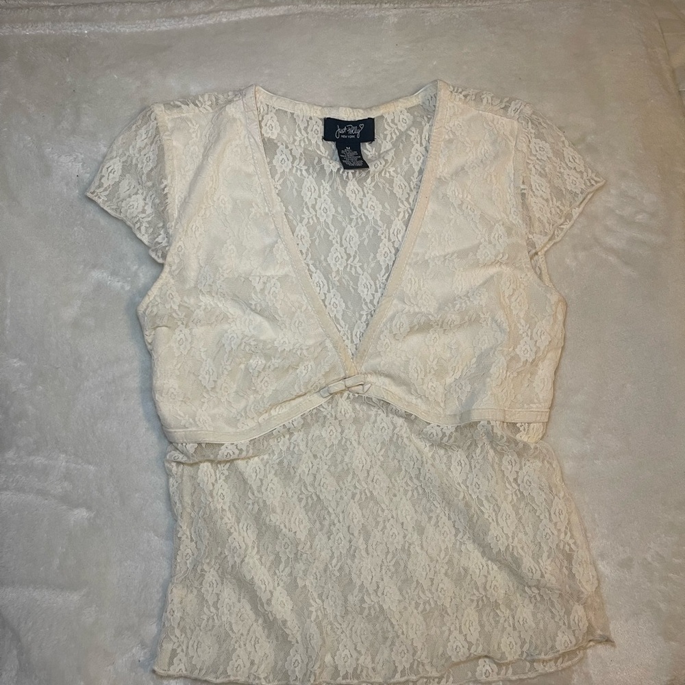 Lace Cream Top